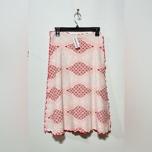 Haystacks Pink and White Patterned Skirt Size O/S New With Tags
